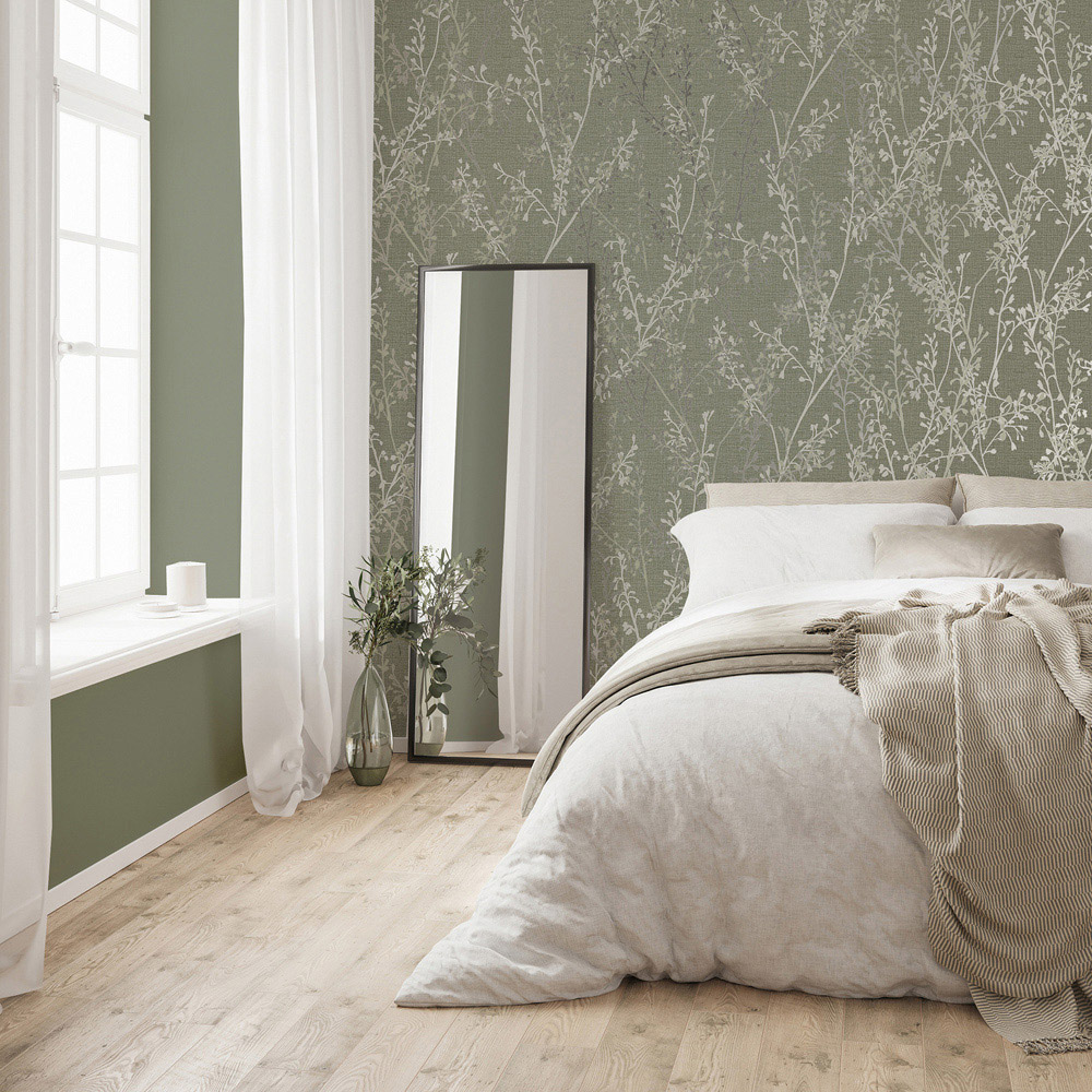Boutique Breeze Sprig Sage Wallpaper Image 3
