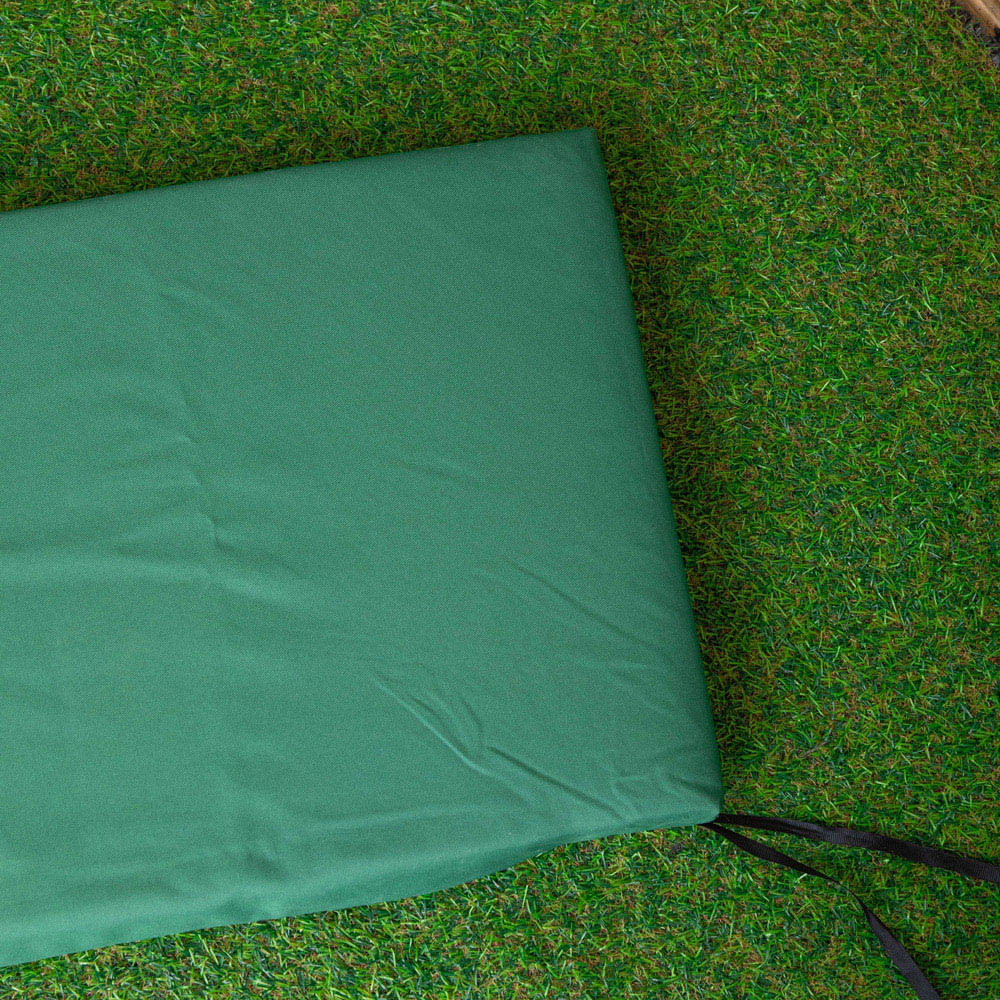 Samuel Alexander 2 Seater Green Wooden Garden Chair Cushion Base 99 x 41cm Image 4