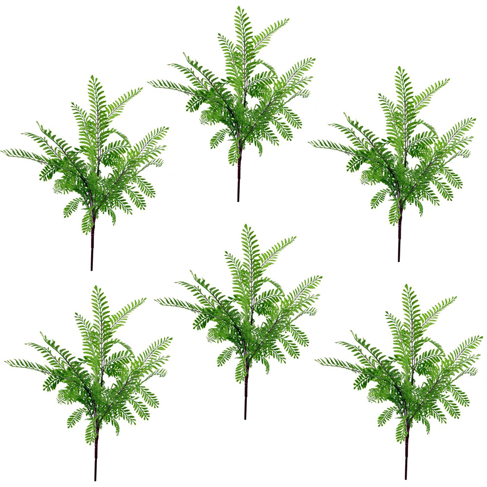 Leaf Light Green Himilayan Maidenhair Fern Bush Artificial Plant 55cm 6 Pack Image 1
