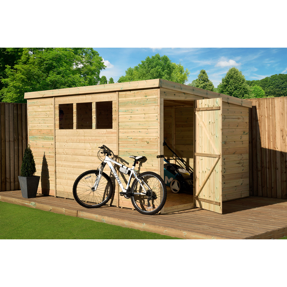 Empire Sheds 2500 9 x 6ft Tongue and Groove Pent Garden Shed Image 2
