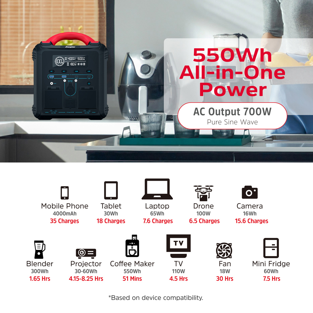 Energizer Black Power Station 550Wh Image 4