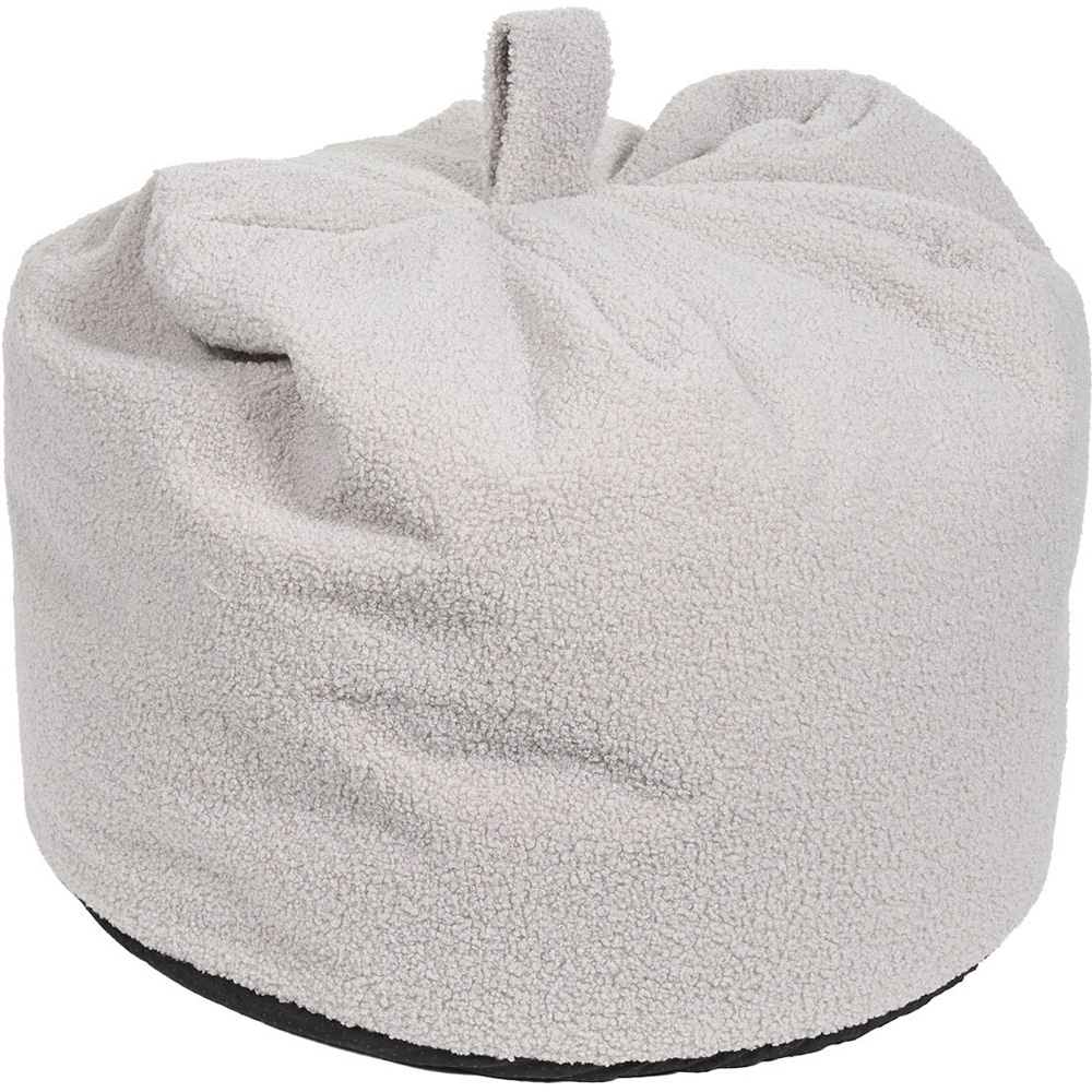 Teddy Boucle Bean Bag Silver Image 3