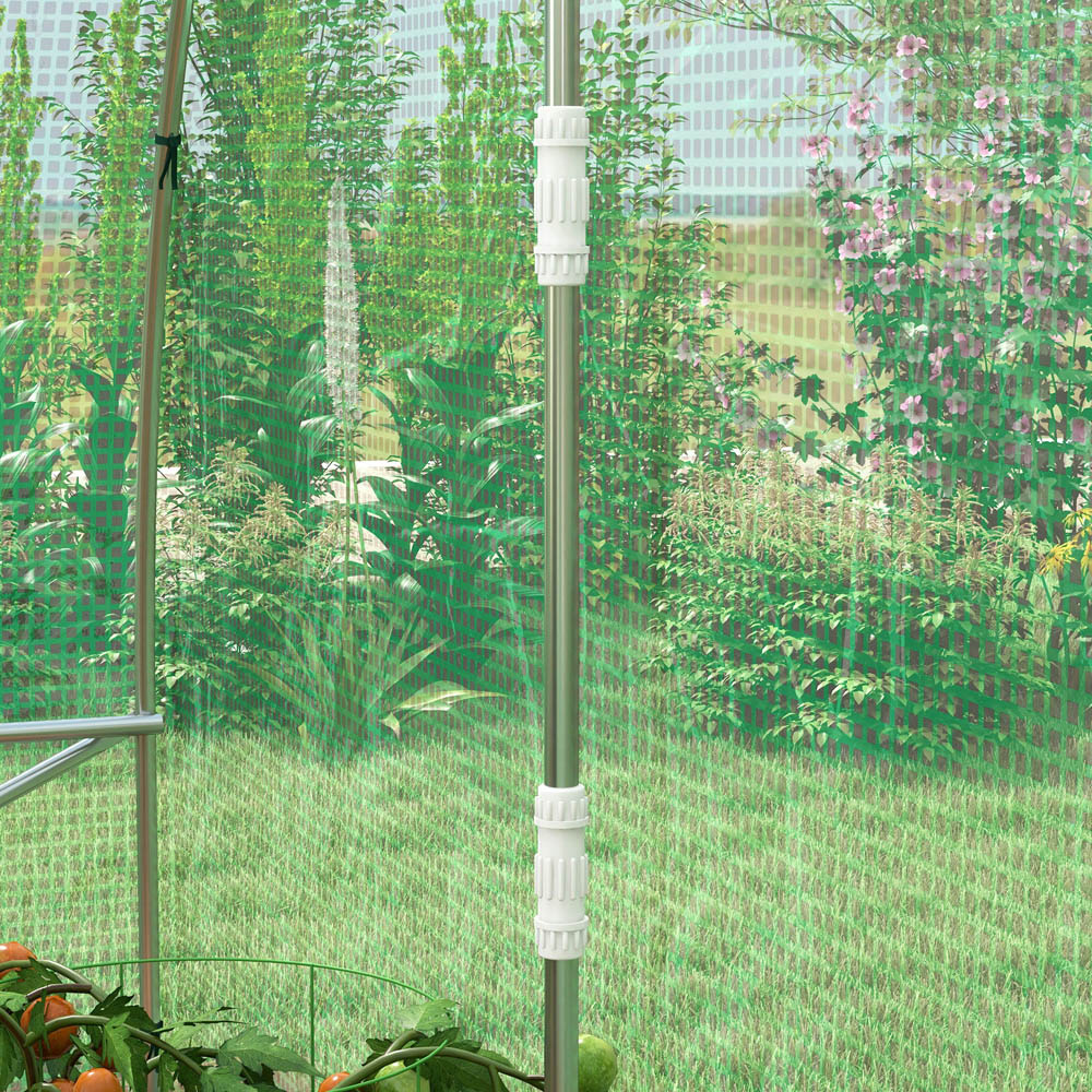 Outsunny Green PE Cover 4 x 3m Walk In Greenhouse with Sprinkler System Image 3