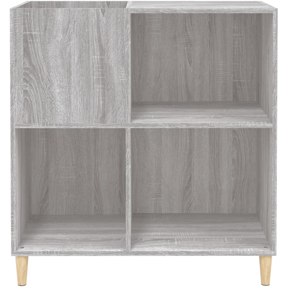 vidaXL 3 Shelf Grey Sonoma Record Cabinet Image 5