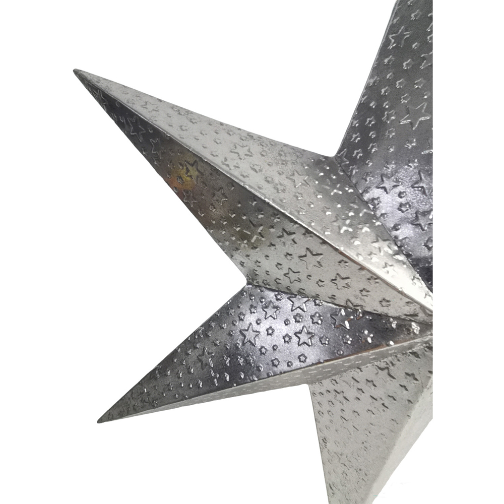 Large Metal Star Silver Image 2