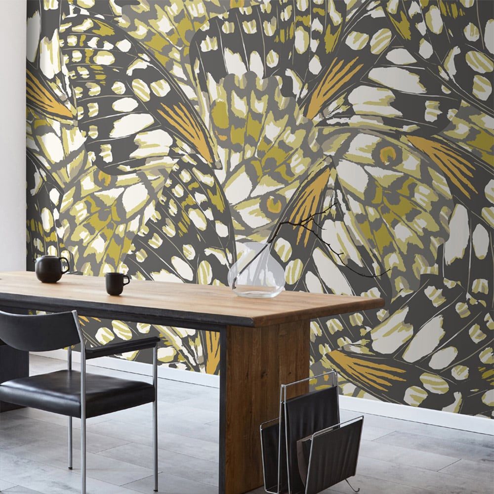 Origin Murals Butterfly Wings Green Wall Mural Image 1
