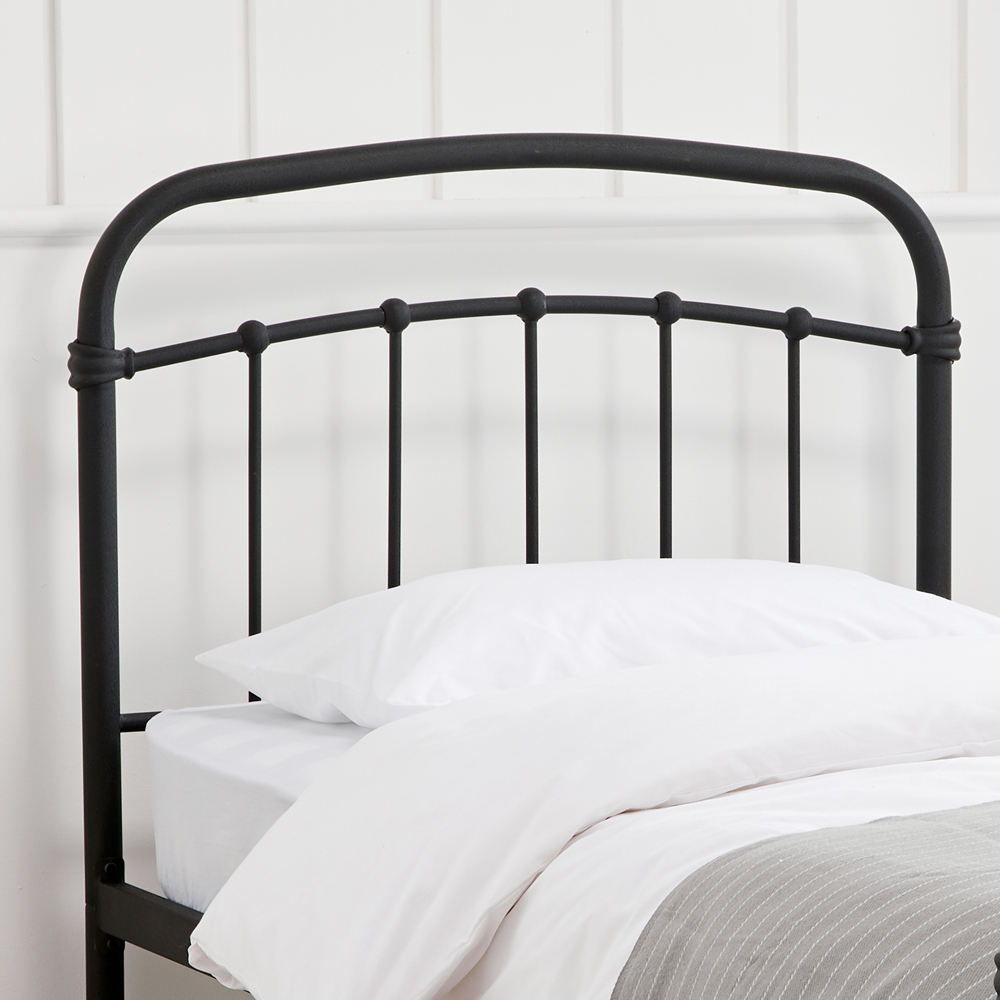 Halston 3.0 Single Black Metal Bed Frame Image 3