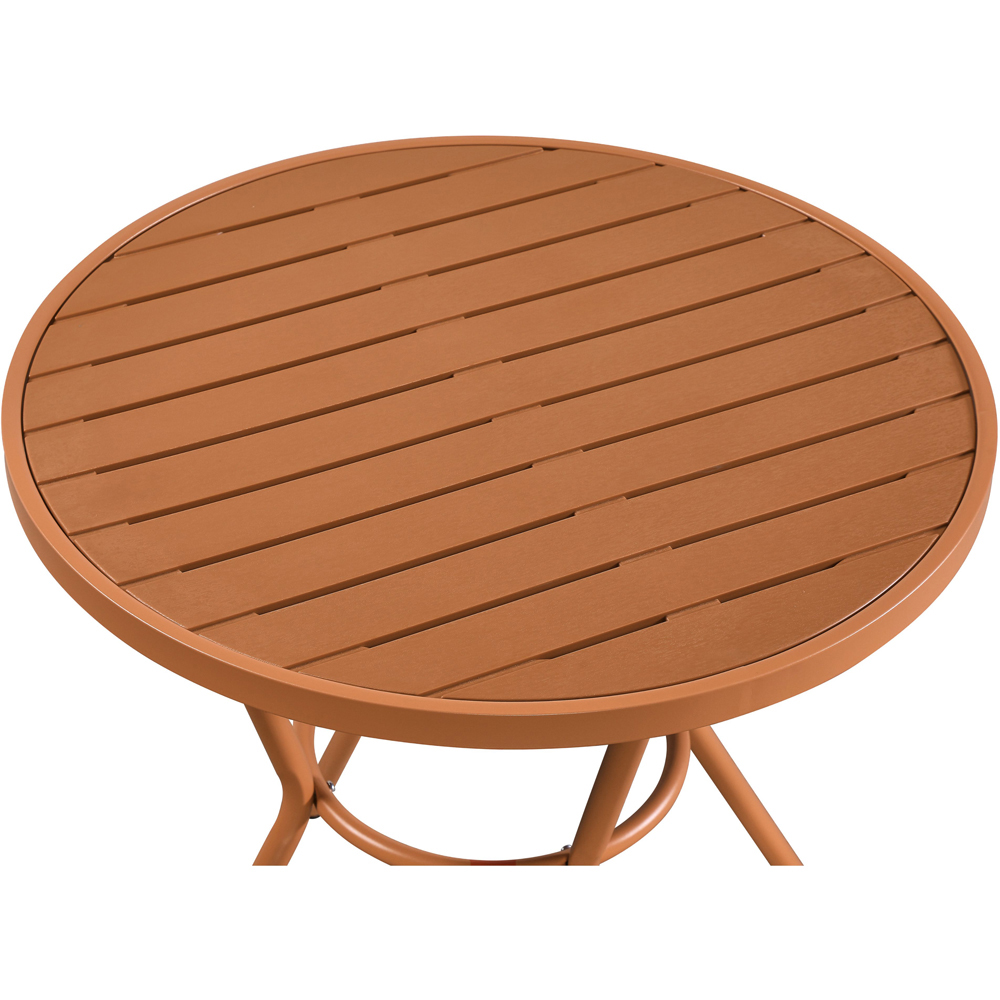 Core Products 2 Seater Terracotta Round Plastic Garden Bistro Table Image 3