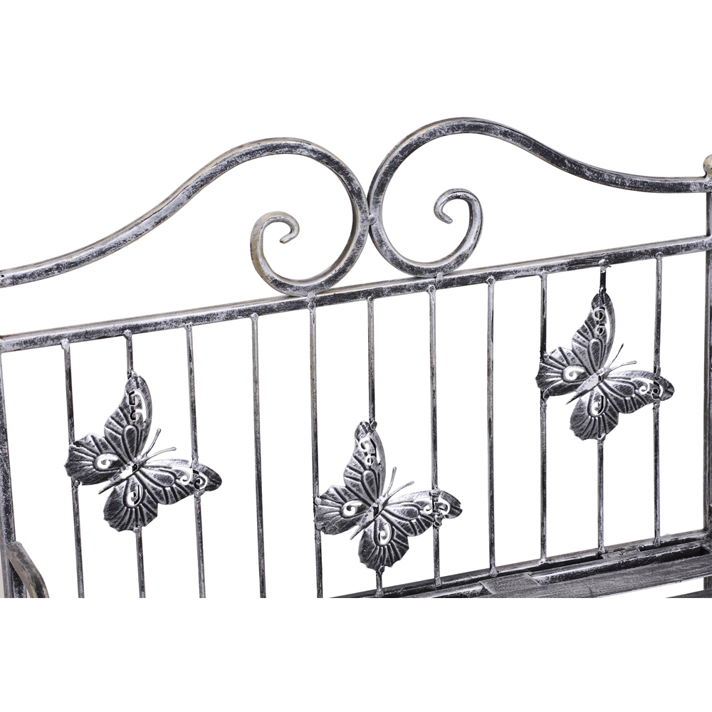 Outsunny 3-Tier Metal Scrollwork Frame Foldable Plant Stand Image 3