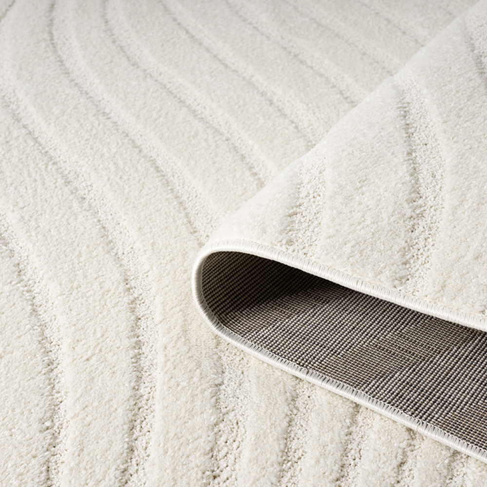 Desire Rugs Aya Cream Embossed Waves Rug 120 x 170cm Image 4