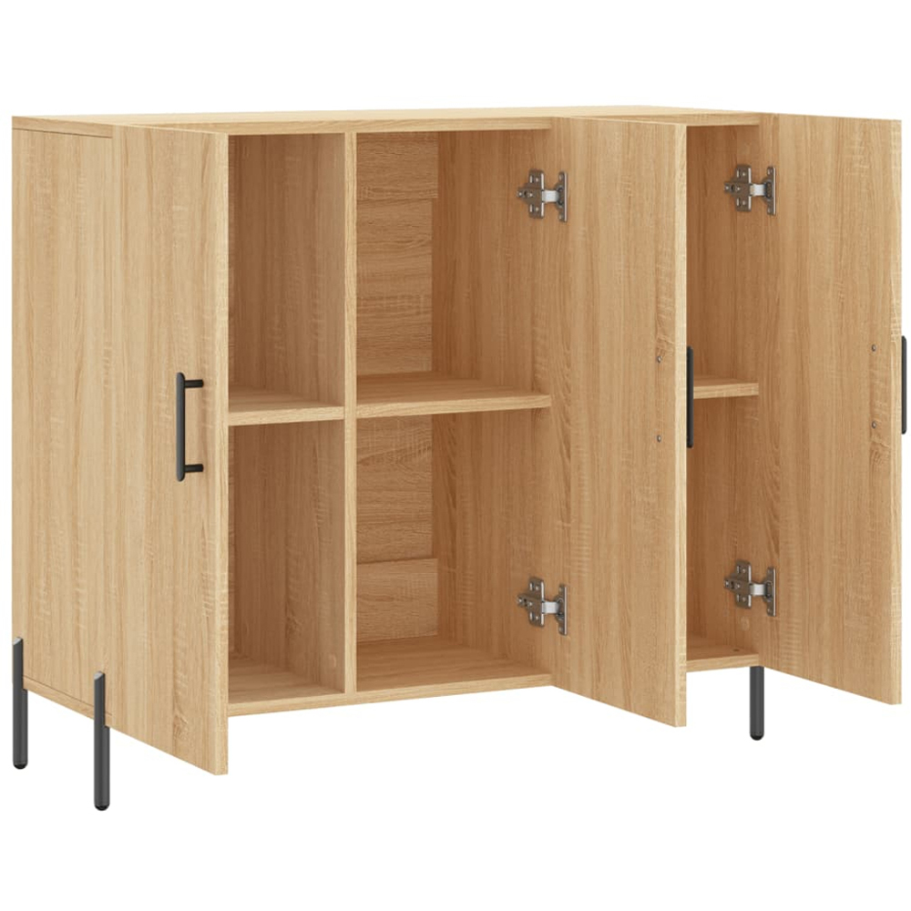 vidaXL 3 Door Sonoma Oak Sideboard Image 5