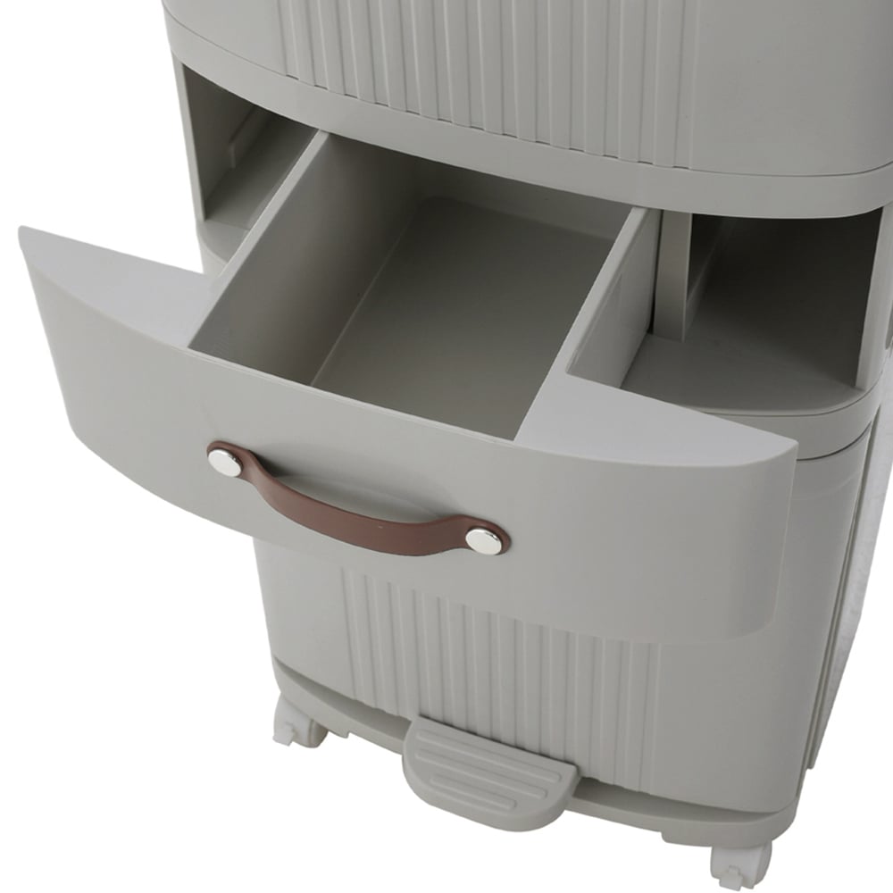 Living and Home 3 Tier Grey Dry Wet Trash Bin with Divider 45L Image 4