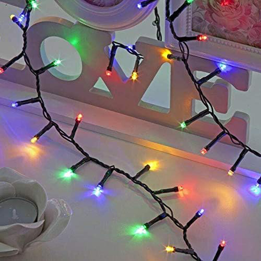 Shatchi 750 Multicolour LED Multifunction Green Cable Christmas String Light 19m Image 3