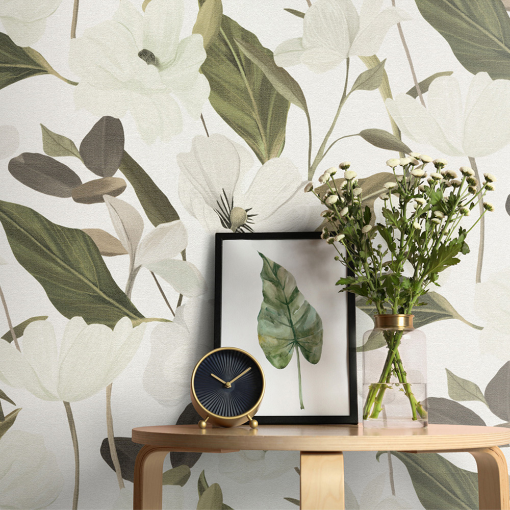 Erismann Fairy Blossom Green Wallpaper Image 4