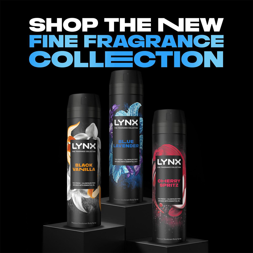 Lynx Fine Fragrance Blue Lavender Body Spray Deodorant 200ml 6 Pack Image 5