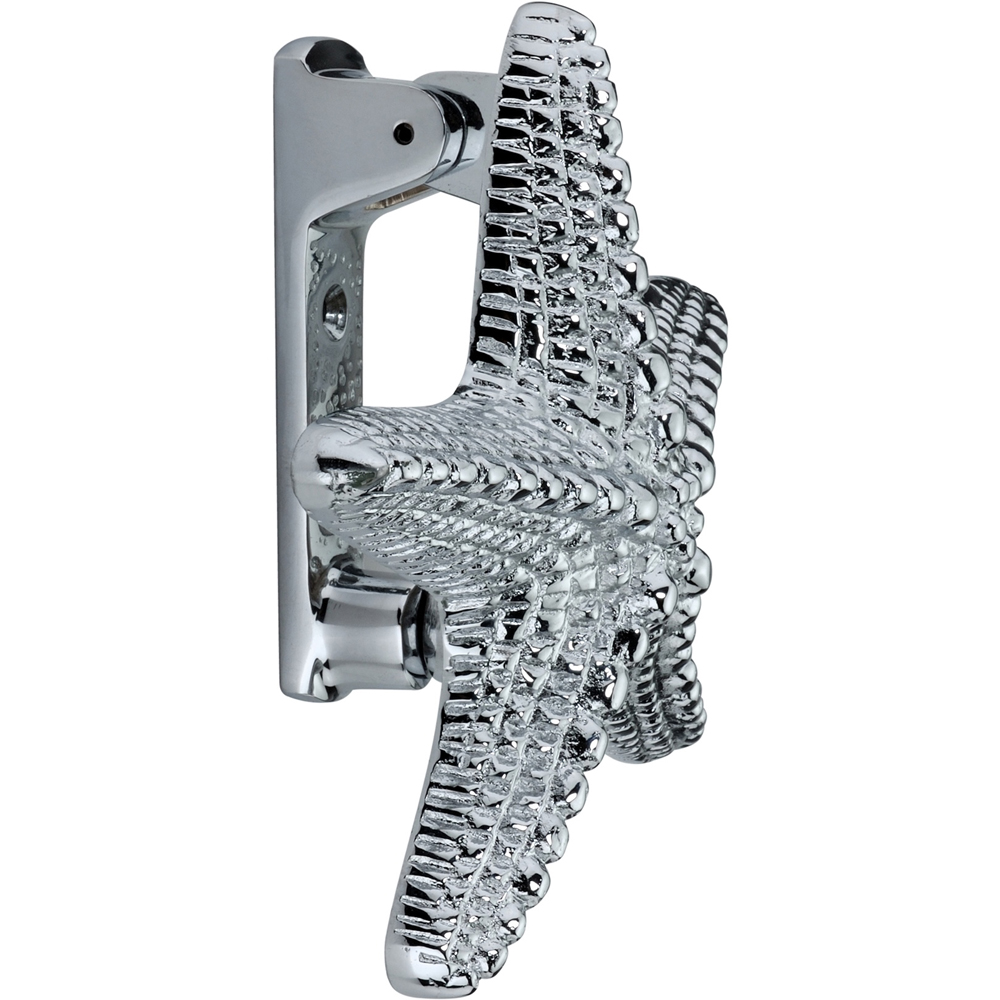 Spira Brass Polished Chrome Starfish Door Knocker Image 4