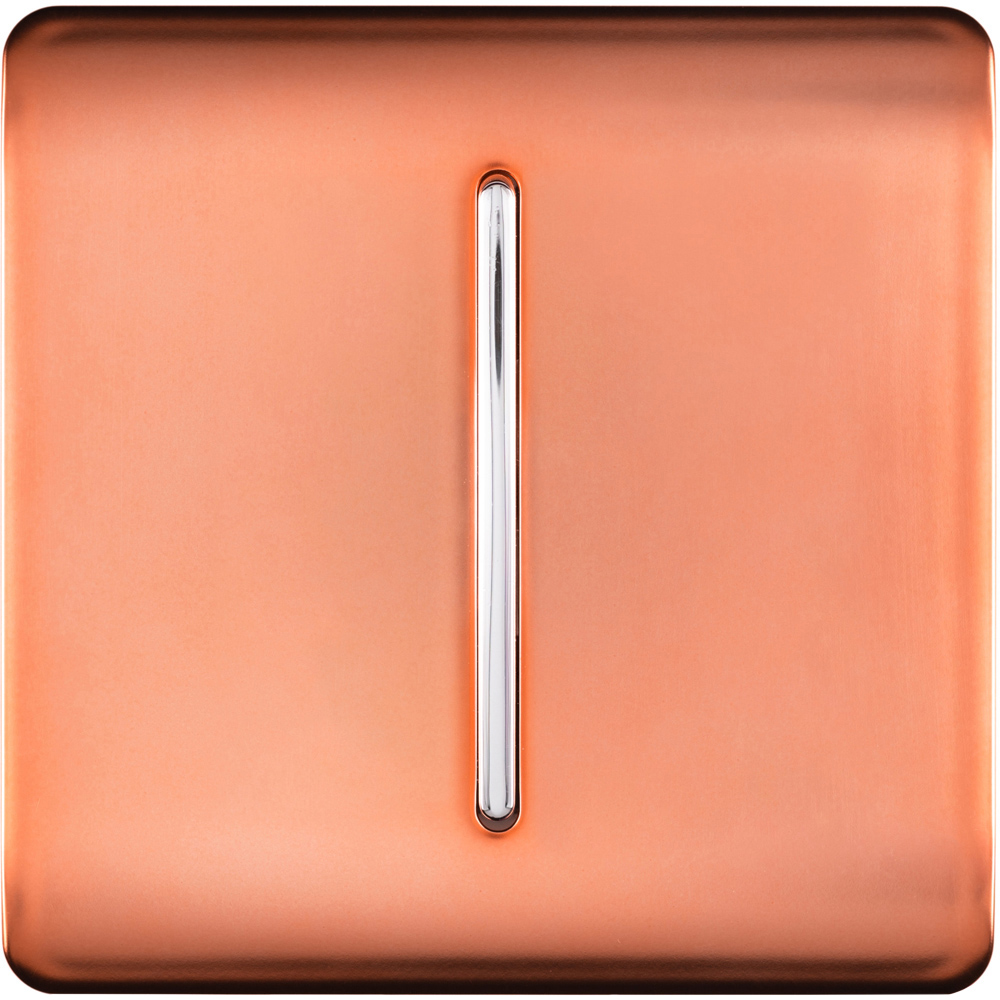 Trendi Switch 1 Gang 10amp 1 or 2 Way Copper Rocker Light Switch Image 1
