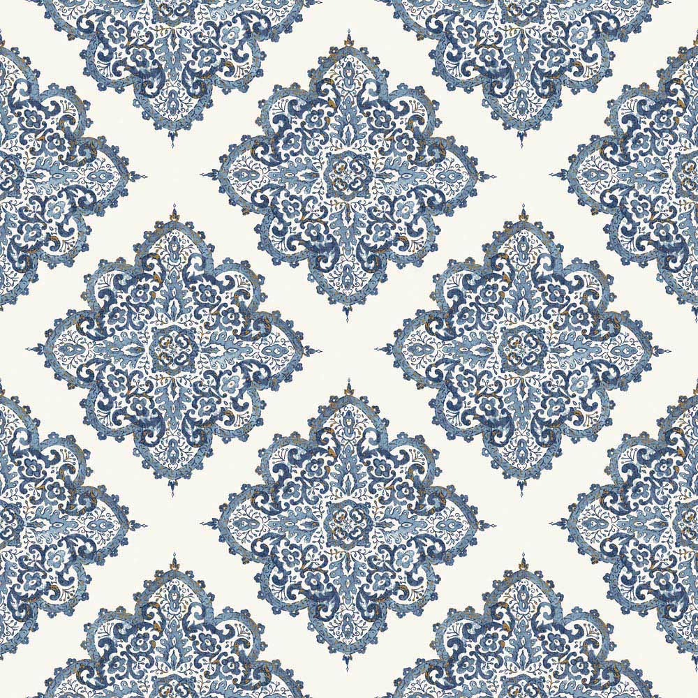 Galerie Nordic Elements Moroccan Motif Blue Wallpaper Image 1