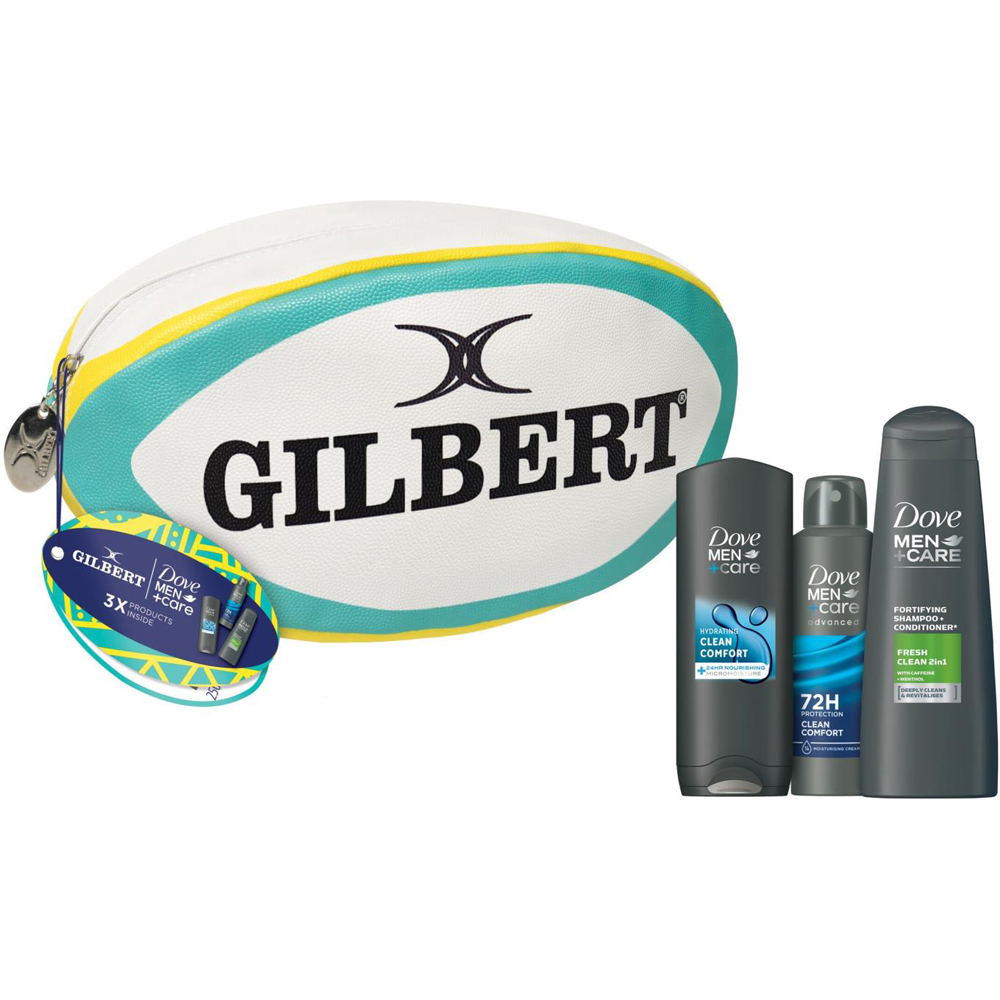 Dove Men+Care x Gilbert Rugby Ball Edition Washbag 3 Piece Gift Set 2 Pack Image 6