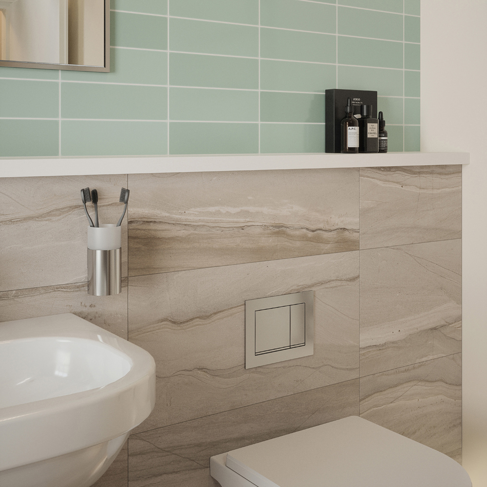 Johnson Tiles Haven Stone Effect Pebble Wall Tile Sample 600 x 300mm Image 1