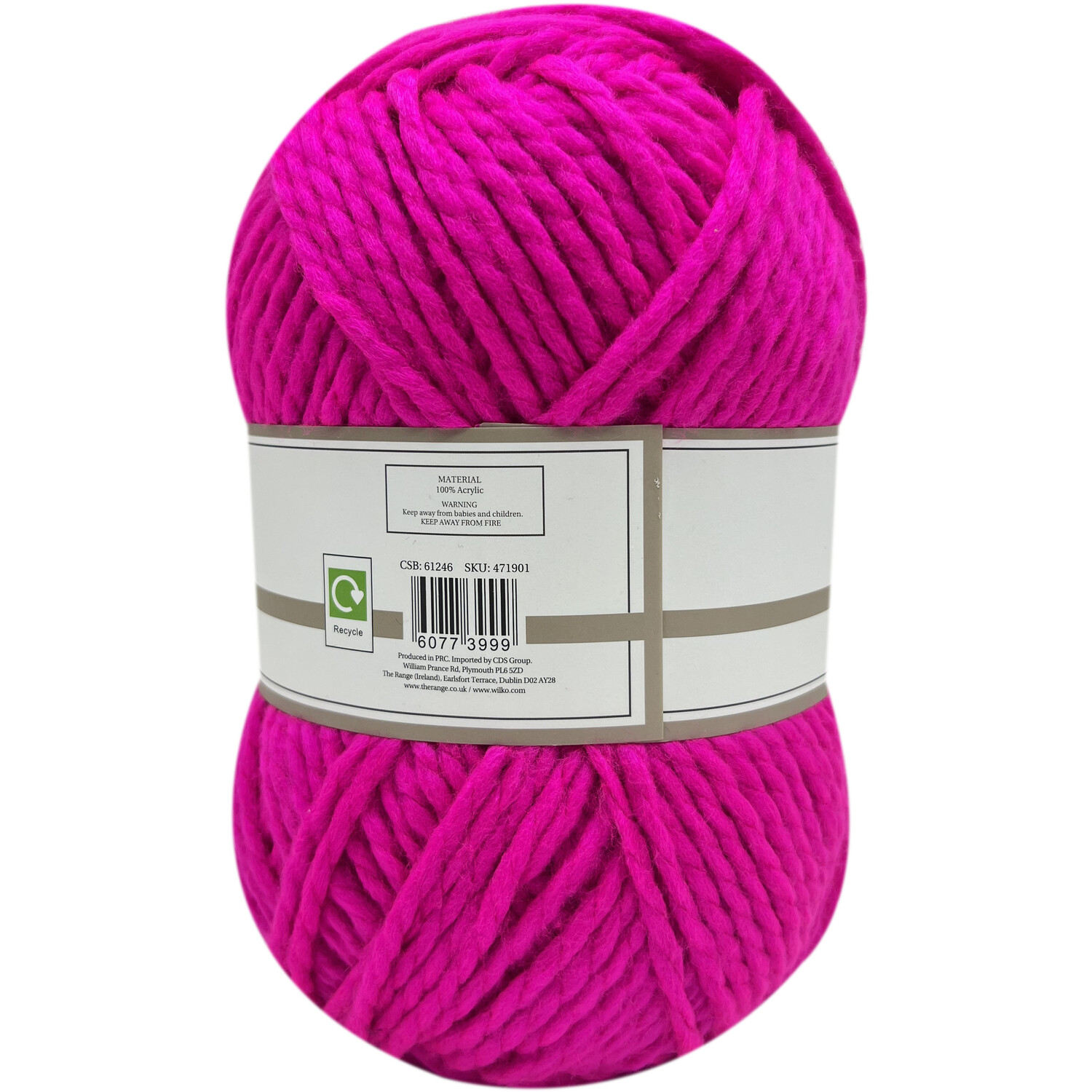 Chunky Knit Yarn Magenta Image 2