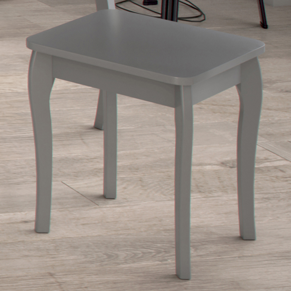 Florence Baroque Grey Dressing Table Stool Image 1