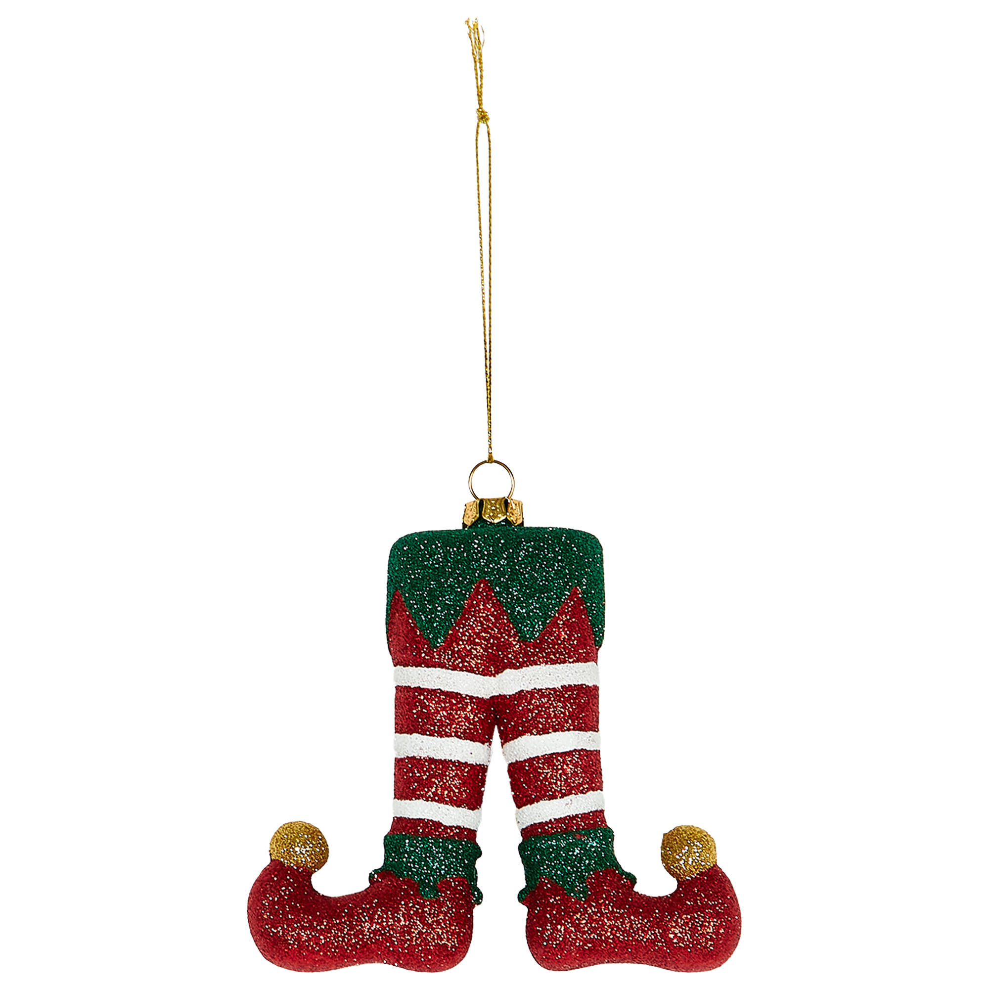 Glitter Elf Boots Hanging Decoration Image 1