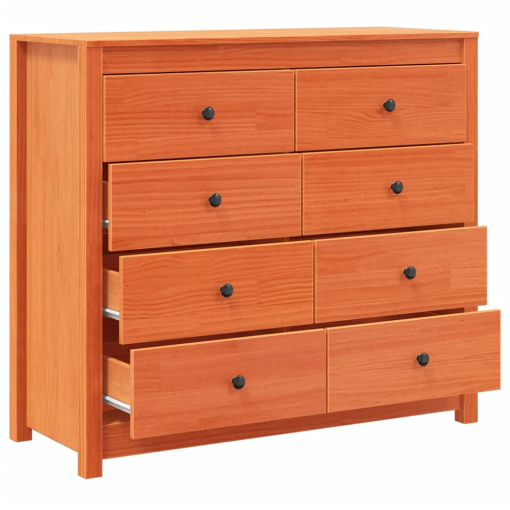 vidaXL 8 Drawer Solid Pine Wood Side Cabinet Image 6
