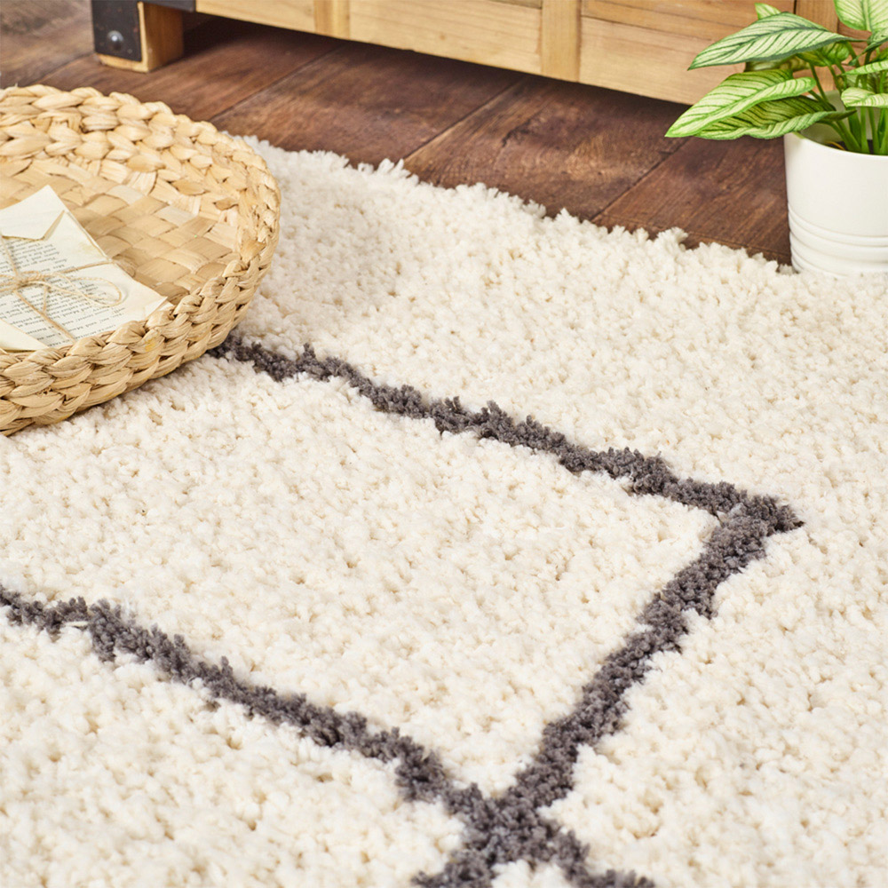 Origins Artisan Picasso White Grey Rug 160 x 230cm Image 4