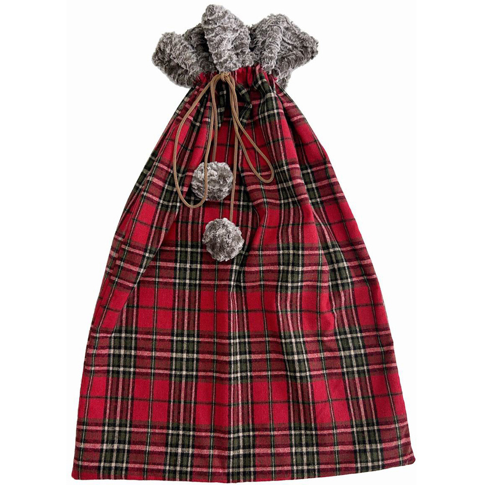 Red Tartan Present SackRed Image 1