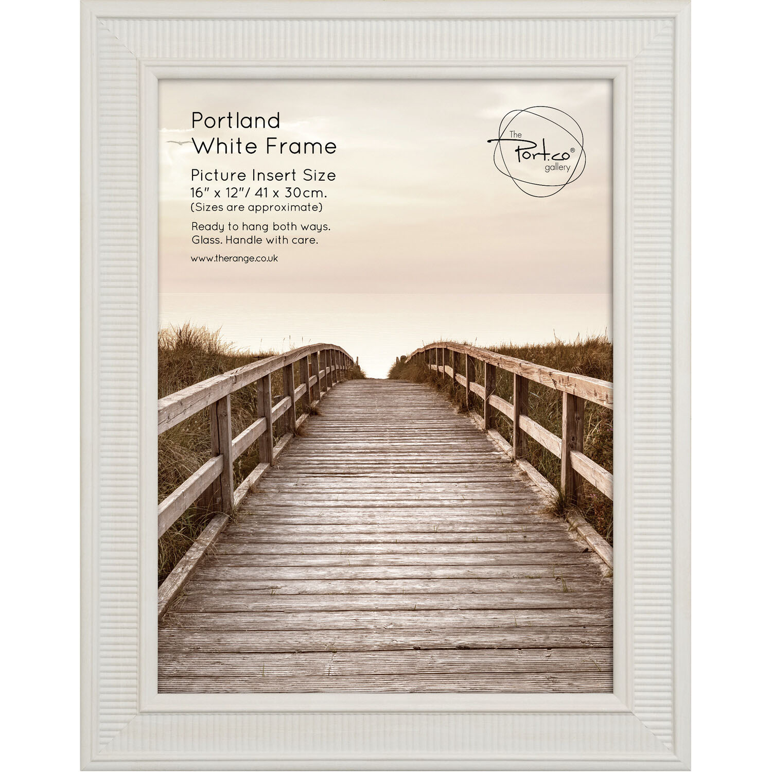 The Port. Co Gallery Portland White Photo Frame 16 x 12 inch Image 1