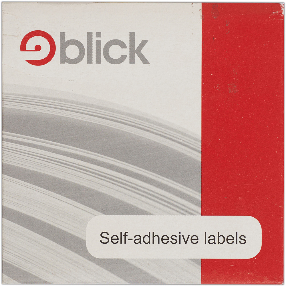 Blick Yellow Rectangular Self Adhesive Label in Dispenser 12 x 18mm 1792 Pack Image 1