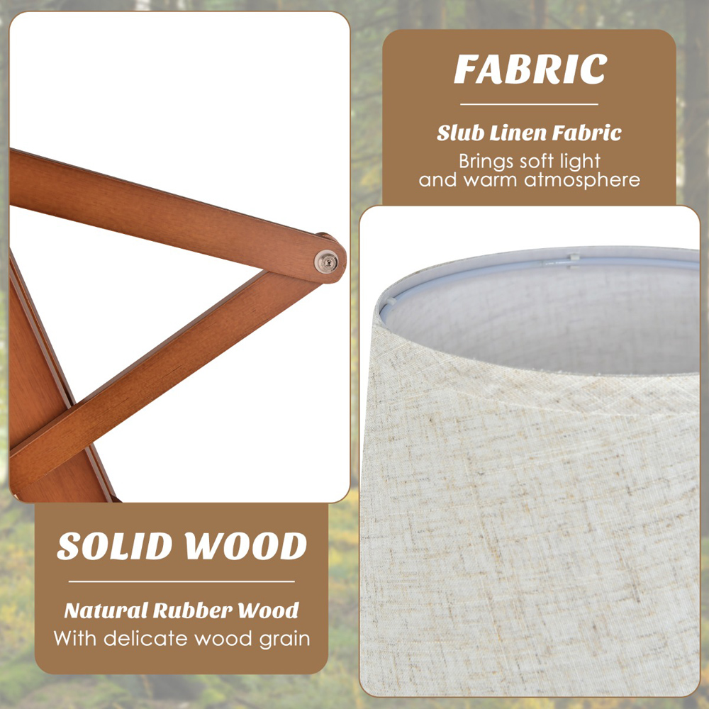 Costway Wooden Shape Changing Floor Lamp Image 8