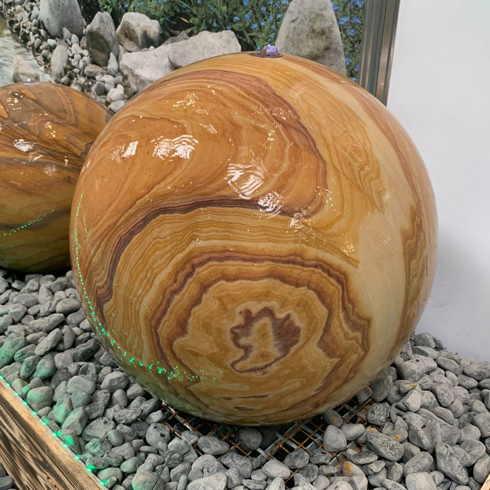 Tranquillity Sandstone Sphere LED Solar Feature Image 2