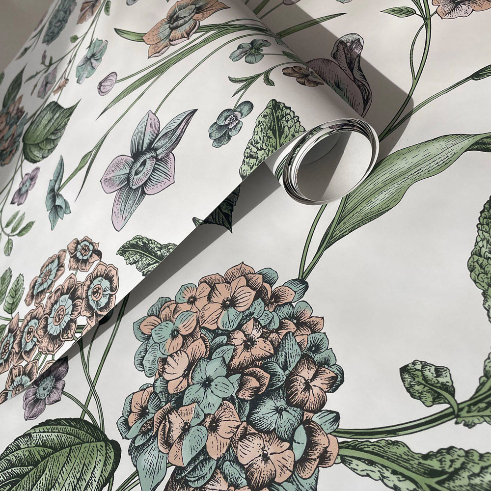 Holden Decor Amelie Hydrangea Cream Wallpaper Image 2