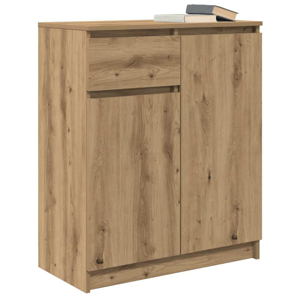 vidaXL 2 Door Single Drawer Artisan Oak Sideboard Image 4