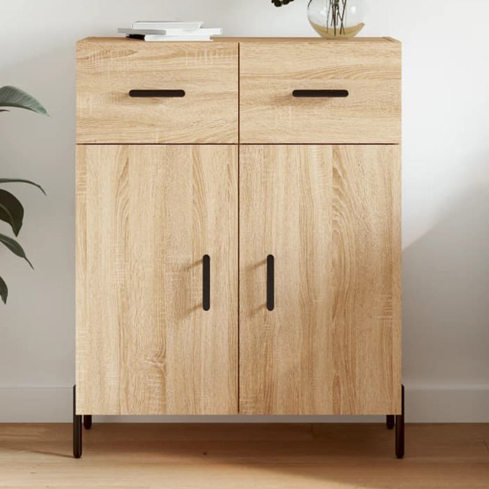 vidaXL 2 Door 2 Drawer Sonoma Oak Sideboard Image 1