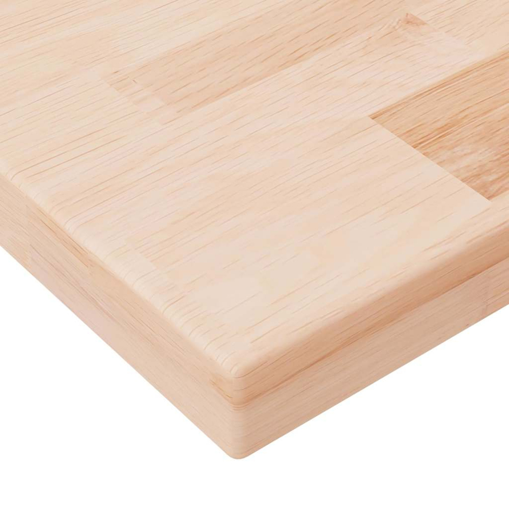 vidaXL 40cm Natural Untreated Solid Oak Wood Shelf Board Image 3