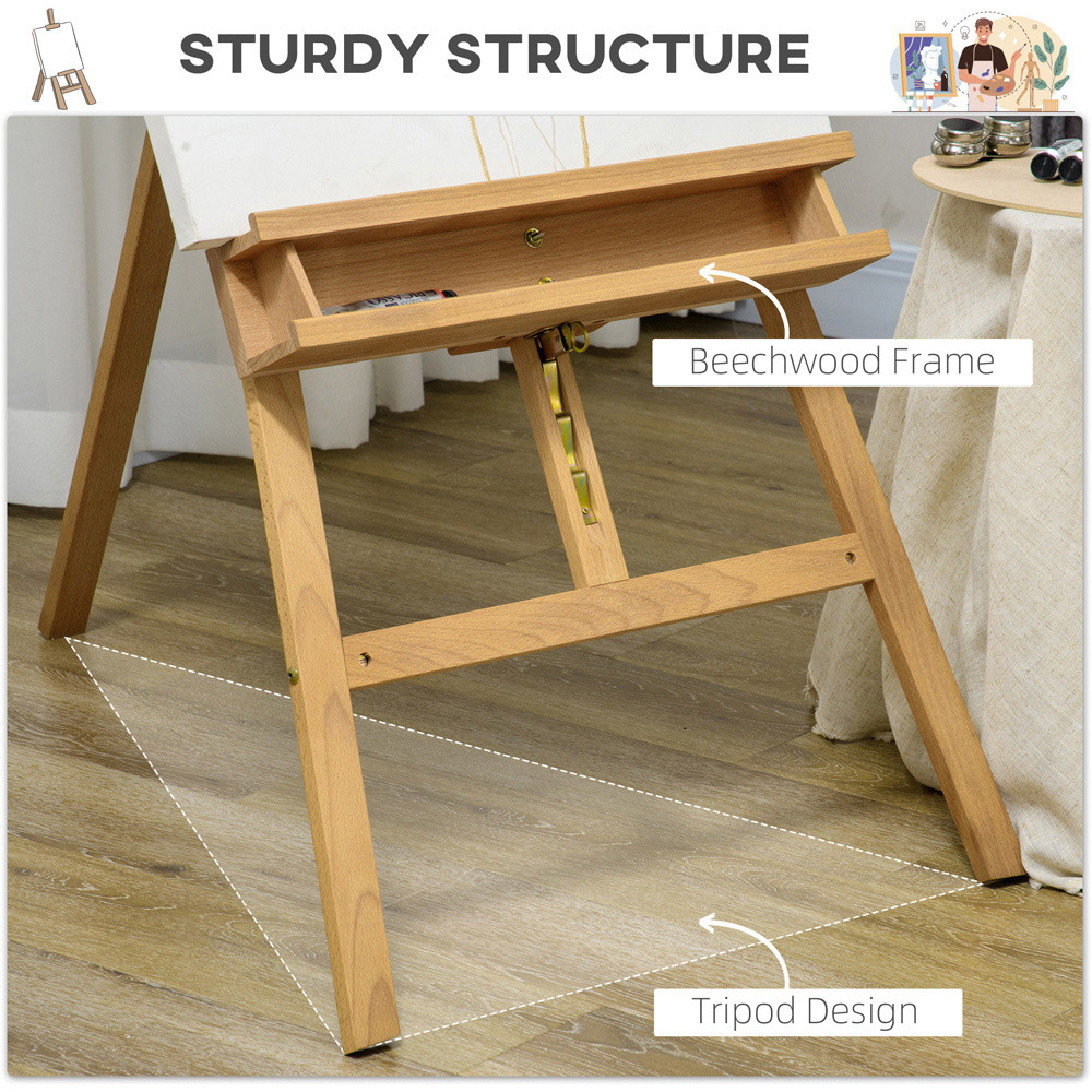 Vinsetto AFrame Wooden Artist Easel Wilko