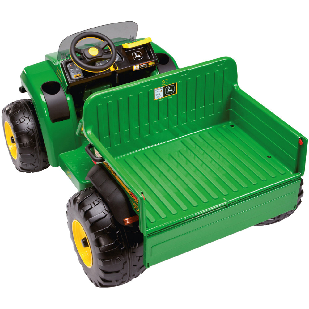PEG John Deere Gator HPX Kids Electric Ride-On Utility Vehicle Green and Yellow 12V Image 5