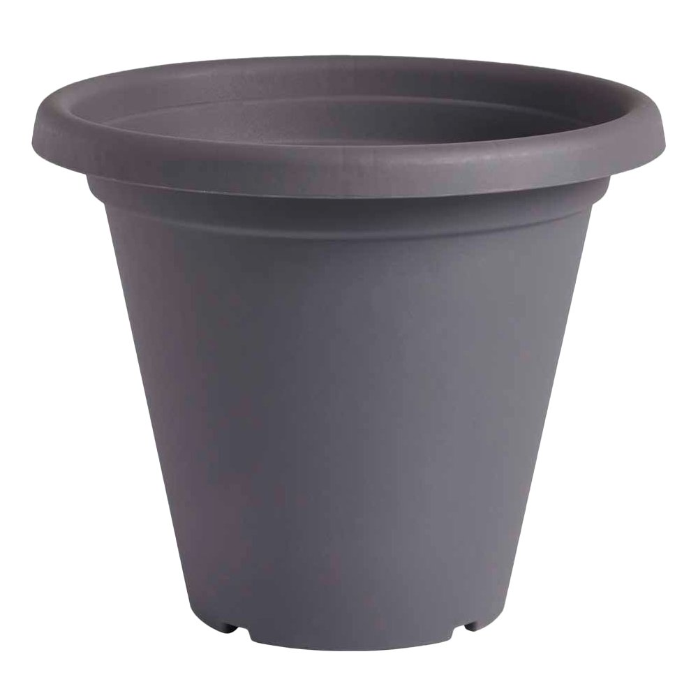 Clever Pots Grey Plastic Round Plant Pot 19/20cm Image 1