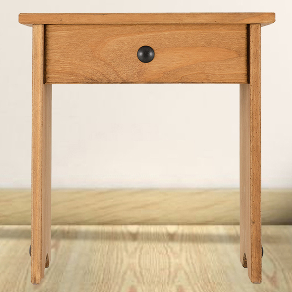 Seconique Corona Distressed Waxed Pine Dressing Table Stool Image 1