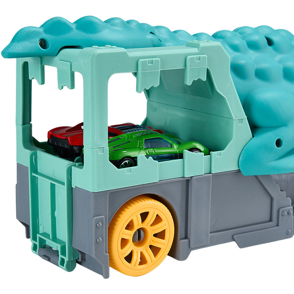 H&O Direct Crocodile Swallowing Ejection Truck Toy with Folding Track and Cars Image 4