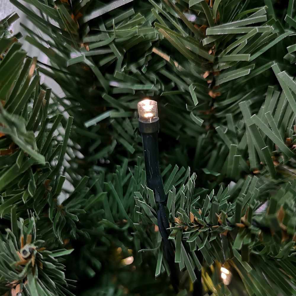 Samuel Alexander Warm White LED Christmas Wreath Green 60cm Image 4