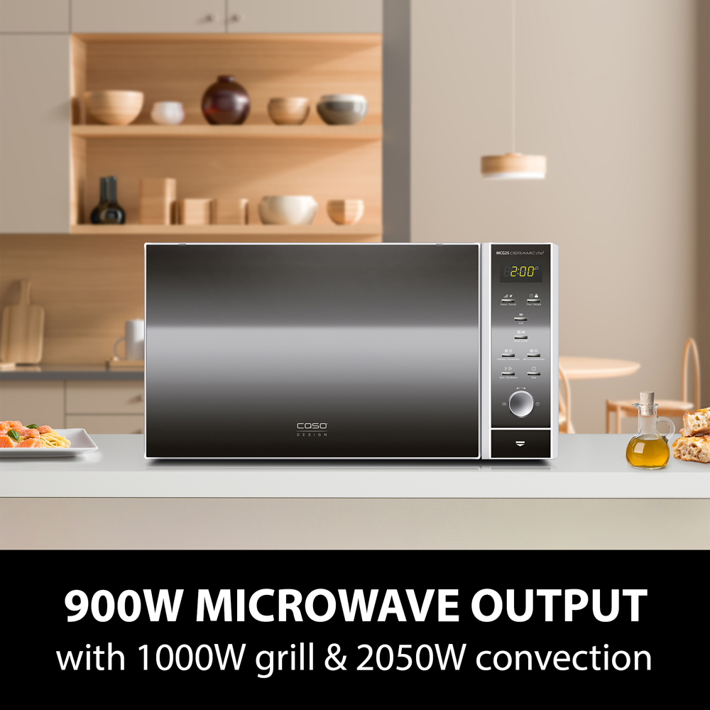 CASO Design MCG25 Ceramic Chef 25L Combination Microwave Oven with Grill Image 4