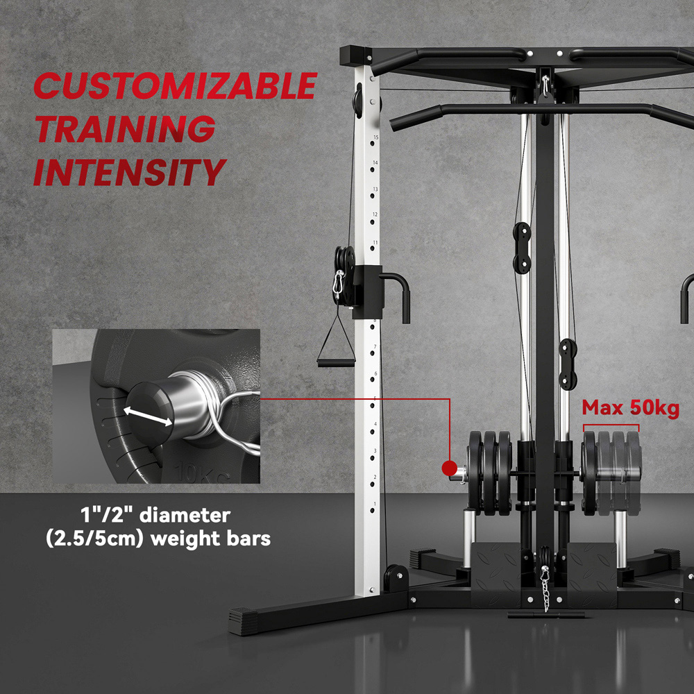 SPORTNOW 15 Position Adjustable Home Gym Workout Station Image 6