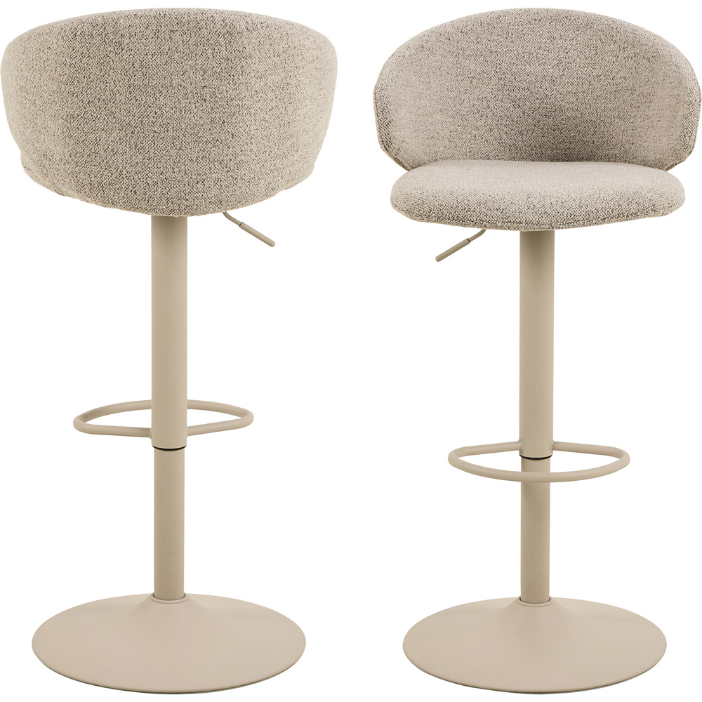 Florence Ella Beige Swivel Bar Stool Set of 2 Image 3