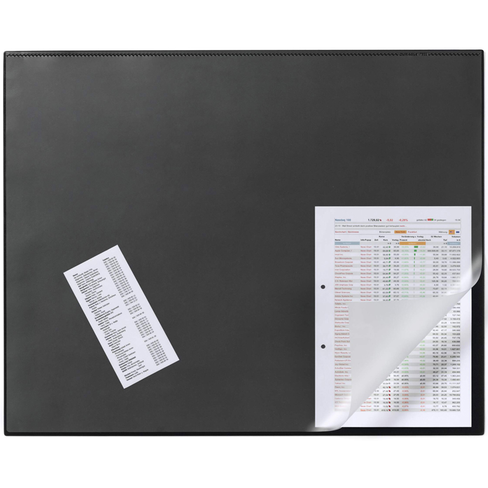 Durable Black Clear Overlay Non-Slip Desk Mat 65 x 52cm Image 2