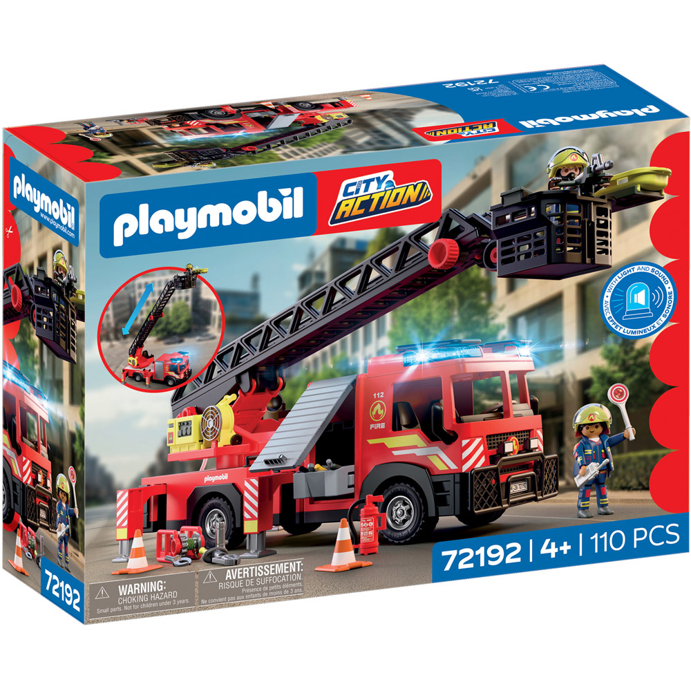 Playmobil Fire Ladder Truck Play Set Image 1