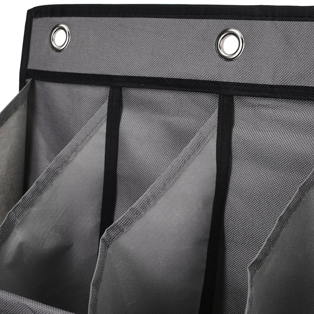 H&O Direct 11 Slot Black Hanging Shoe and Bag Organiser Image 2